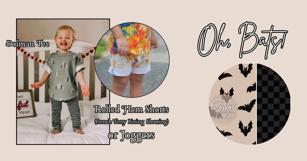 Oh, Bats! Rolled Sleeve Dolman + Rolles Hem Shorts