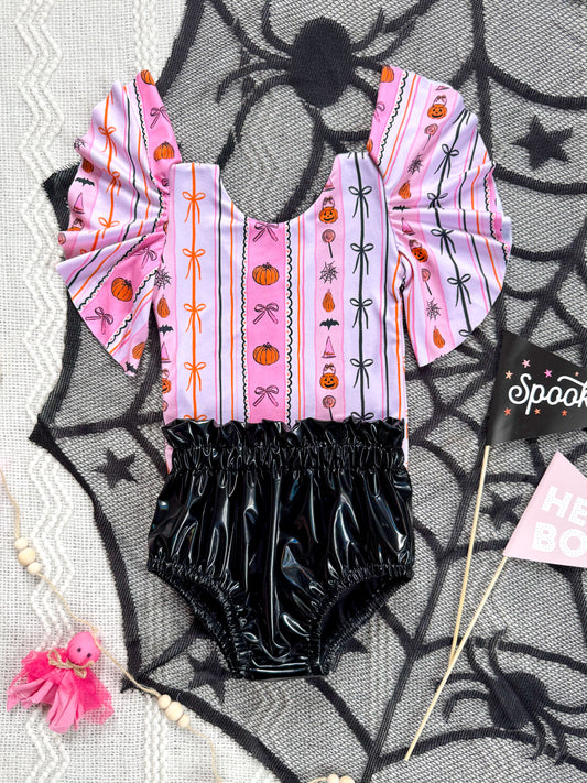 Trick Or Chic Circle Sleeve Leo + Bloomers