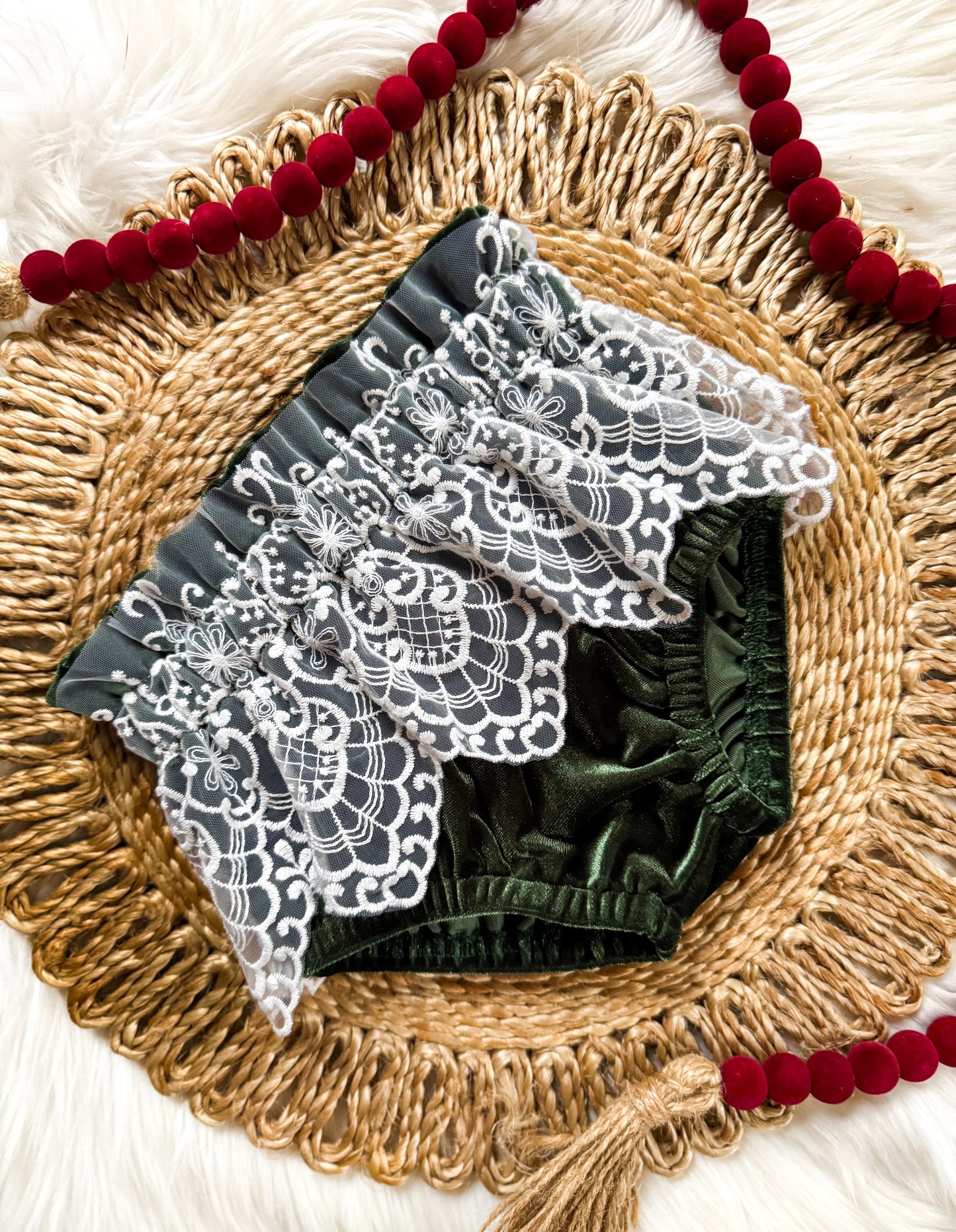 Christmas Bloomies (Optional Lace)