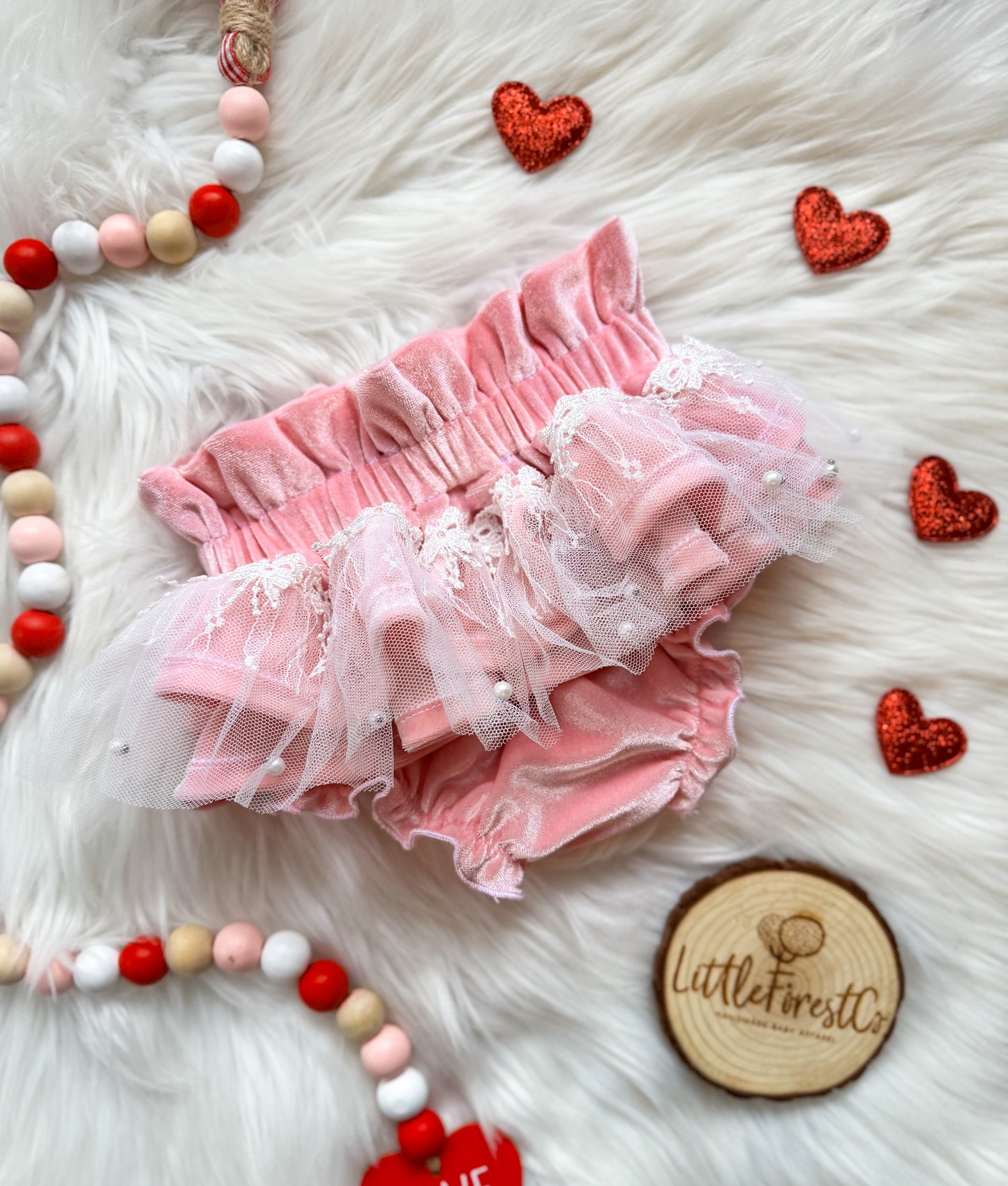 Velvety Valentine Ruffle Bum Bloomers