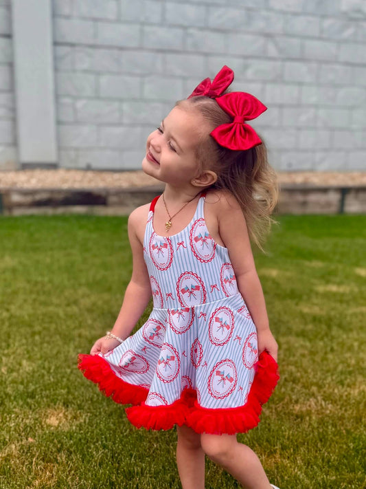 Flags & Frills Strappy Brielle Leo (Floofy Trim)