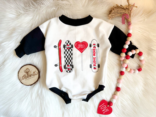 RTS 0-3M Love More Sweater Romper