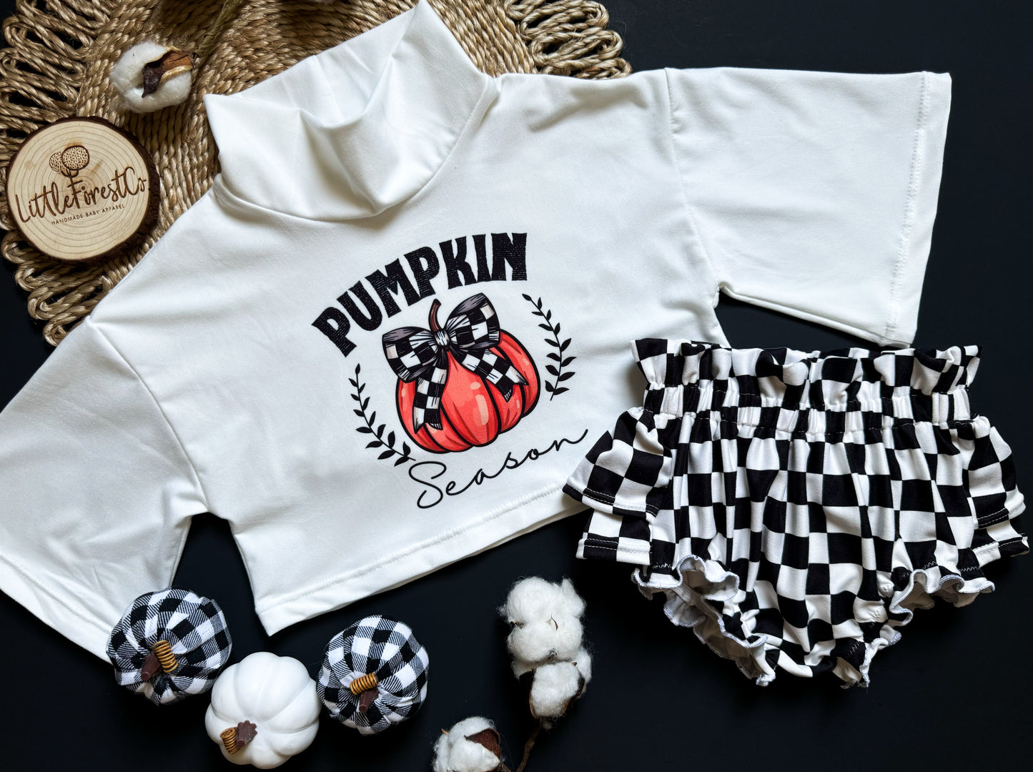 “Pumpkin Season” Flare Mock & Ruffle Bum Bloomers