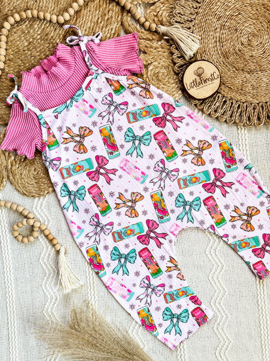 Sweet Sips Indy Romper + Lettuce Hem Mock Tee