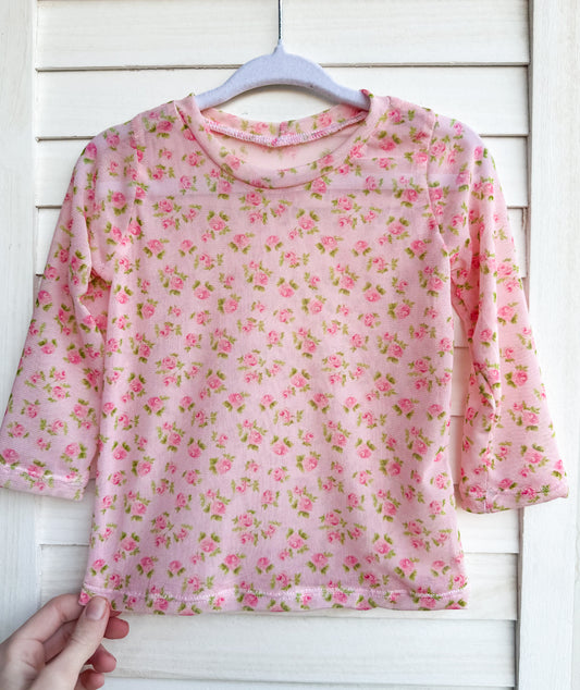 Peachy Roses Mesh Top