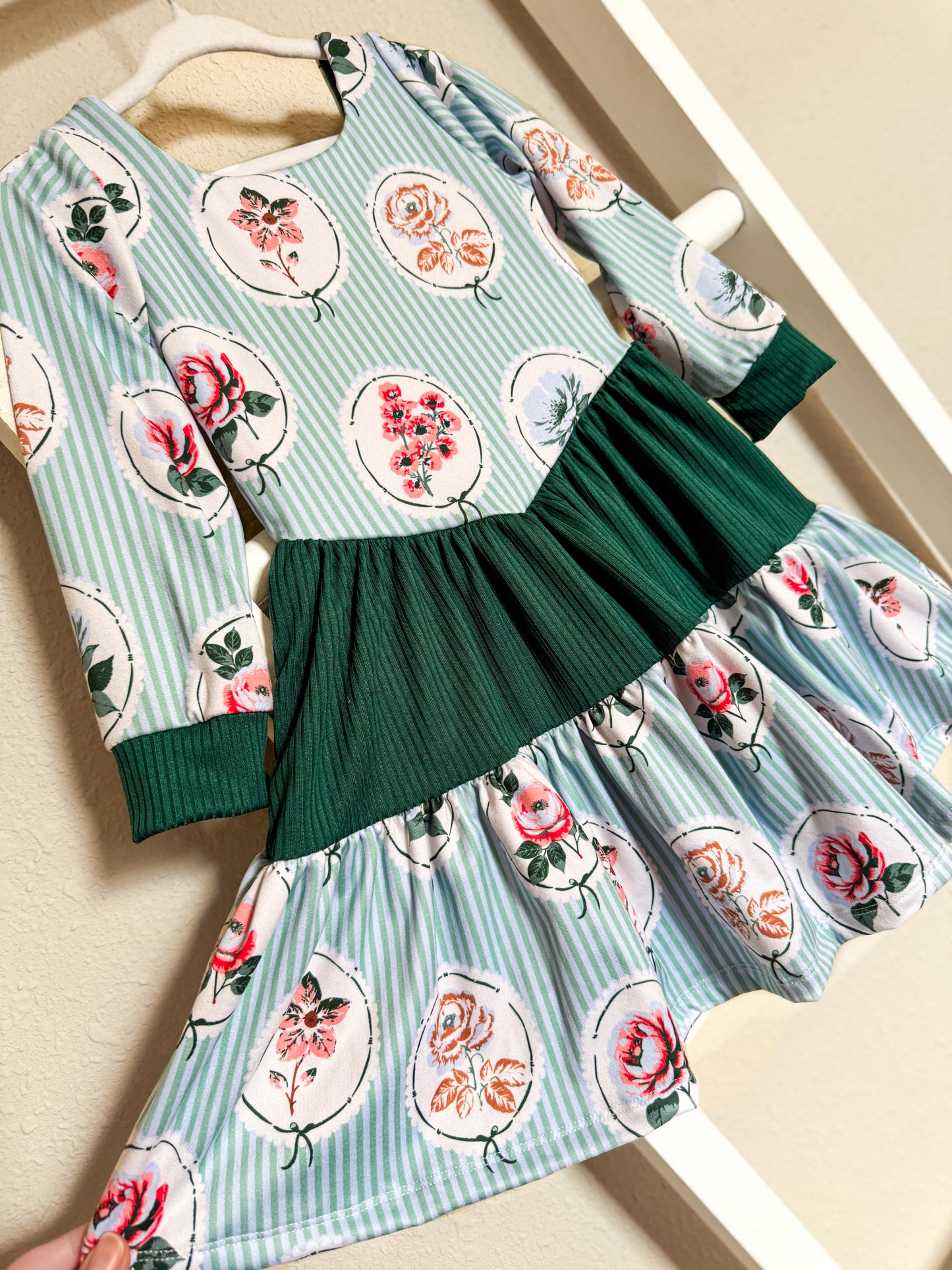 Winter Floral Princess Dress (built in shorts)
