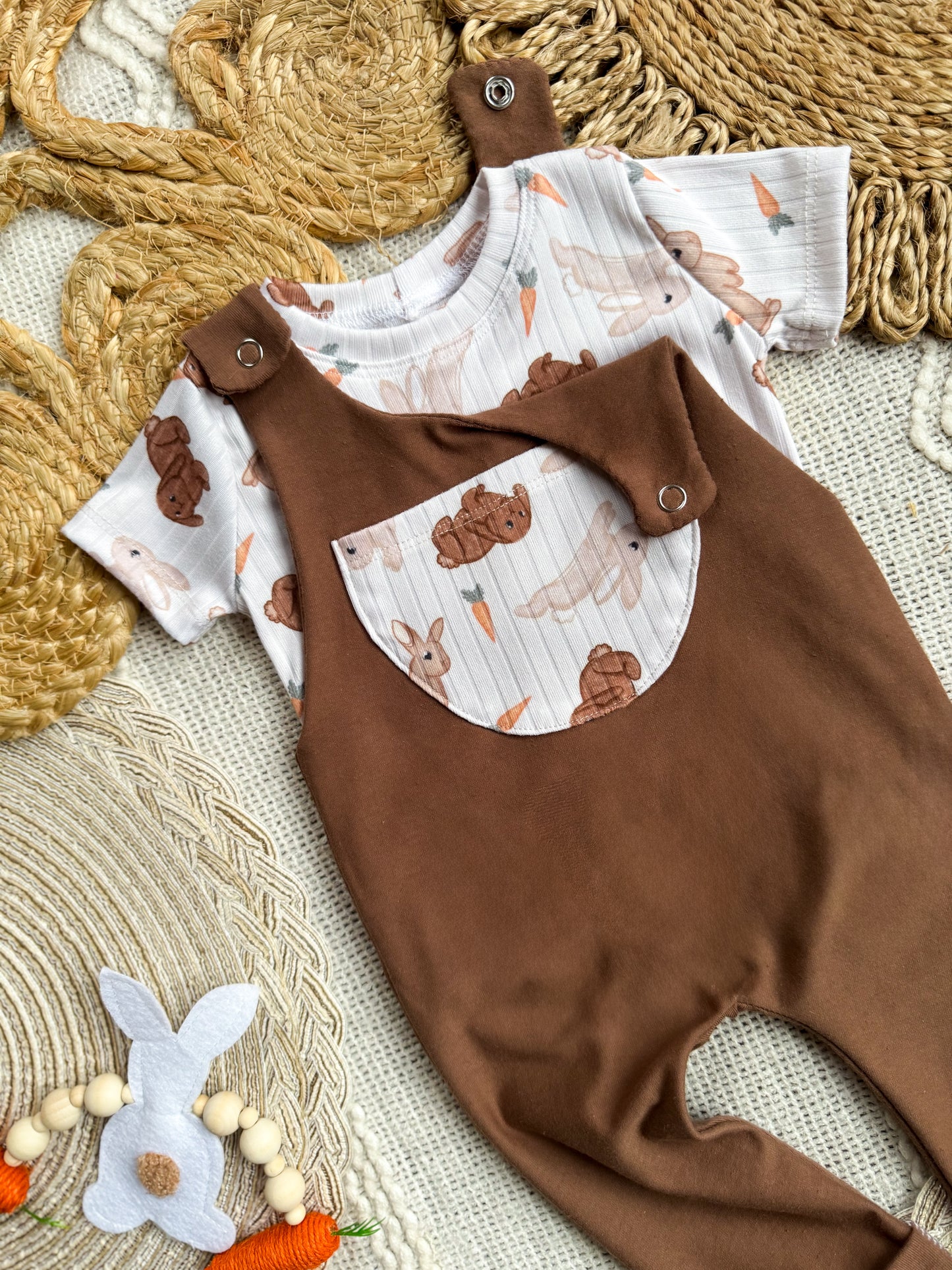 Bunny Tales Yukon Romper + Basic Tee