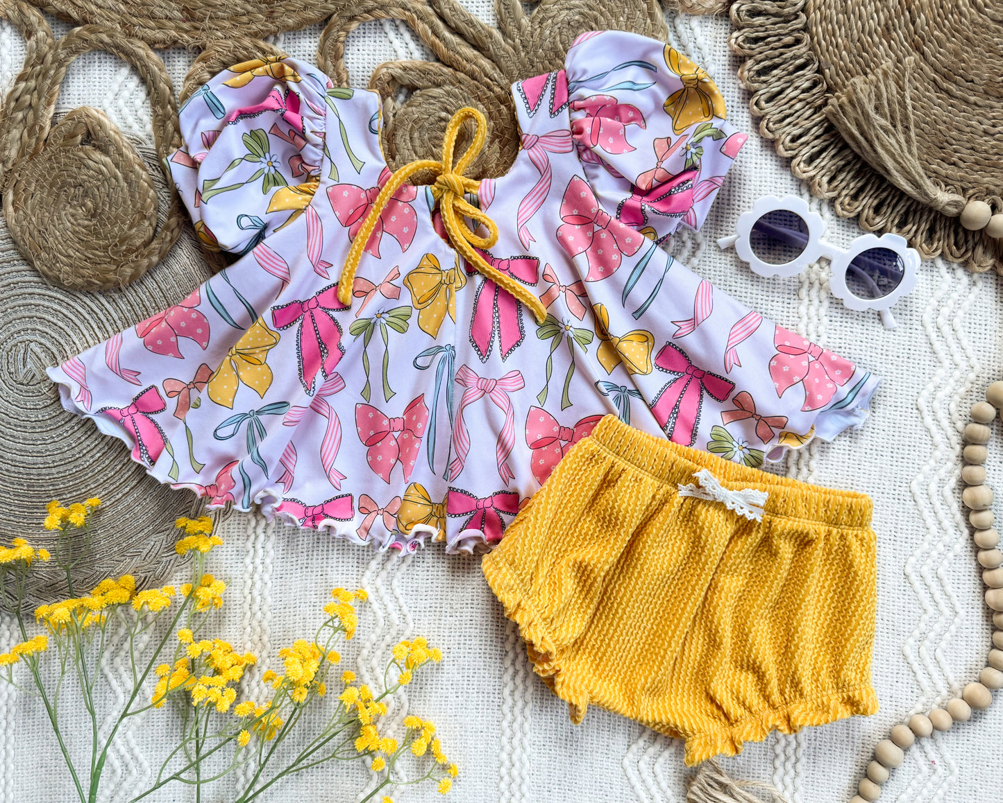 Floral Frills Abilene Top + Ruffle Shorties
