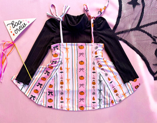 Trick Or Chic Strappy Skirt + Rouged Tee