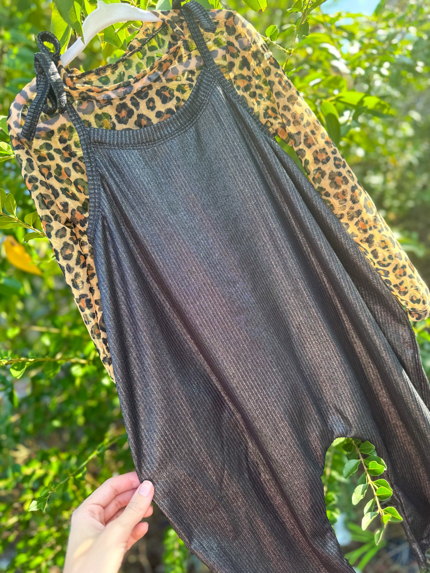 Shimmer Black Rib Indy (Tie Shoulder)