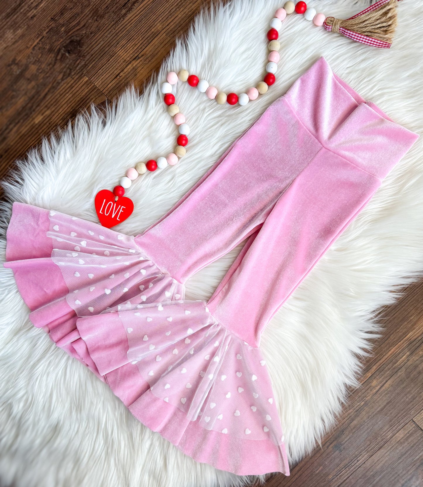 Velvety Valentine Mesh Tier Bells