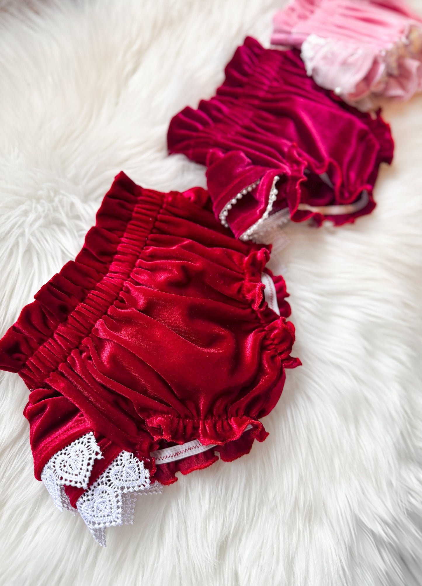 Velvety Valentine Ruffle Bum Bloomers