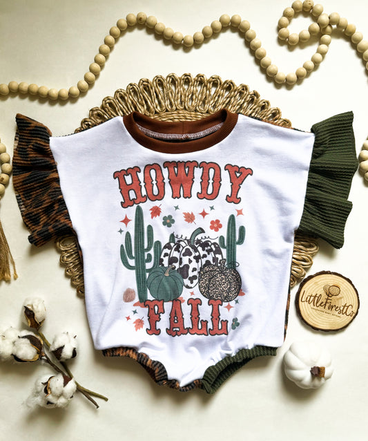 Howdy Fall Flutter Romper