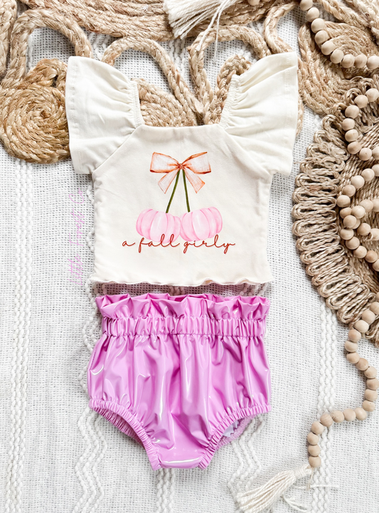 Fall Girly Margo & Pink Pleather Bloomers