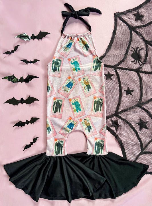 Horror Movies Halter Bell Jumpsuit