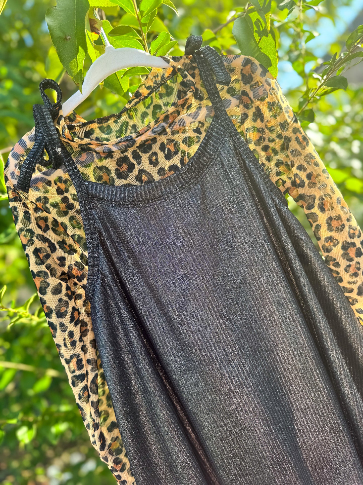 Shimmer Black Rib Indy (Tie Shoulder)