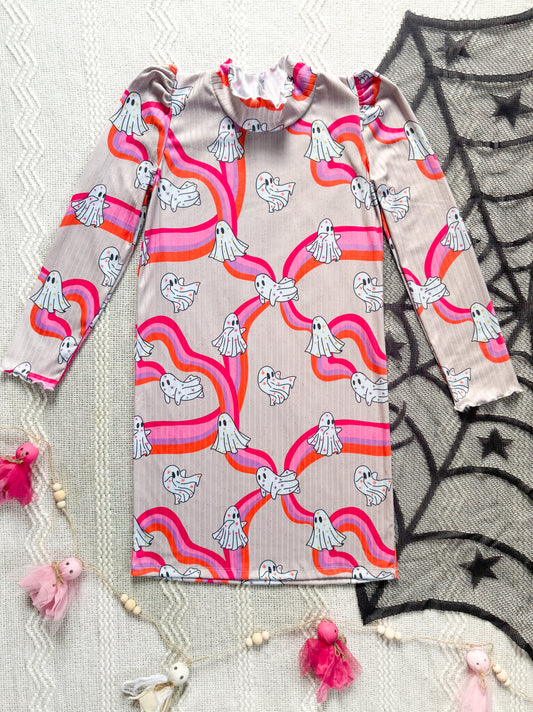 Groovy Ghouls Blythe Mock Neck Dress