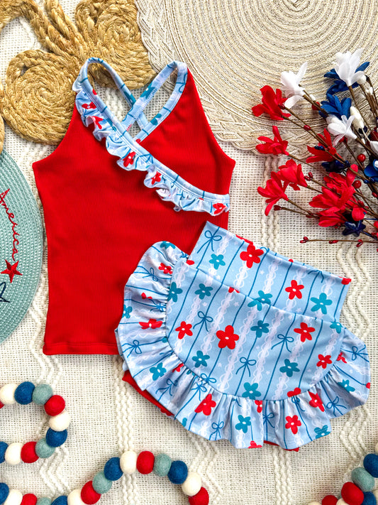 Laced in Liberty Juliette Tank & Yara Ruffle Skort