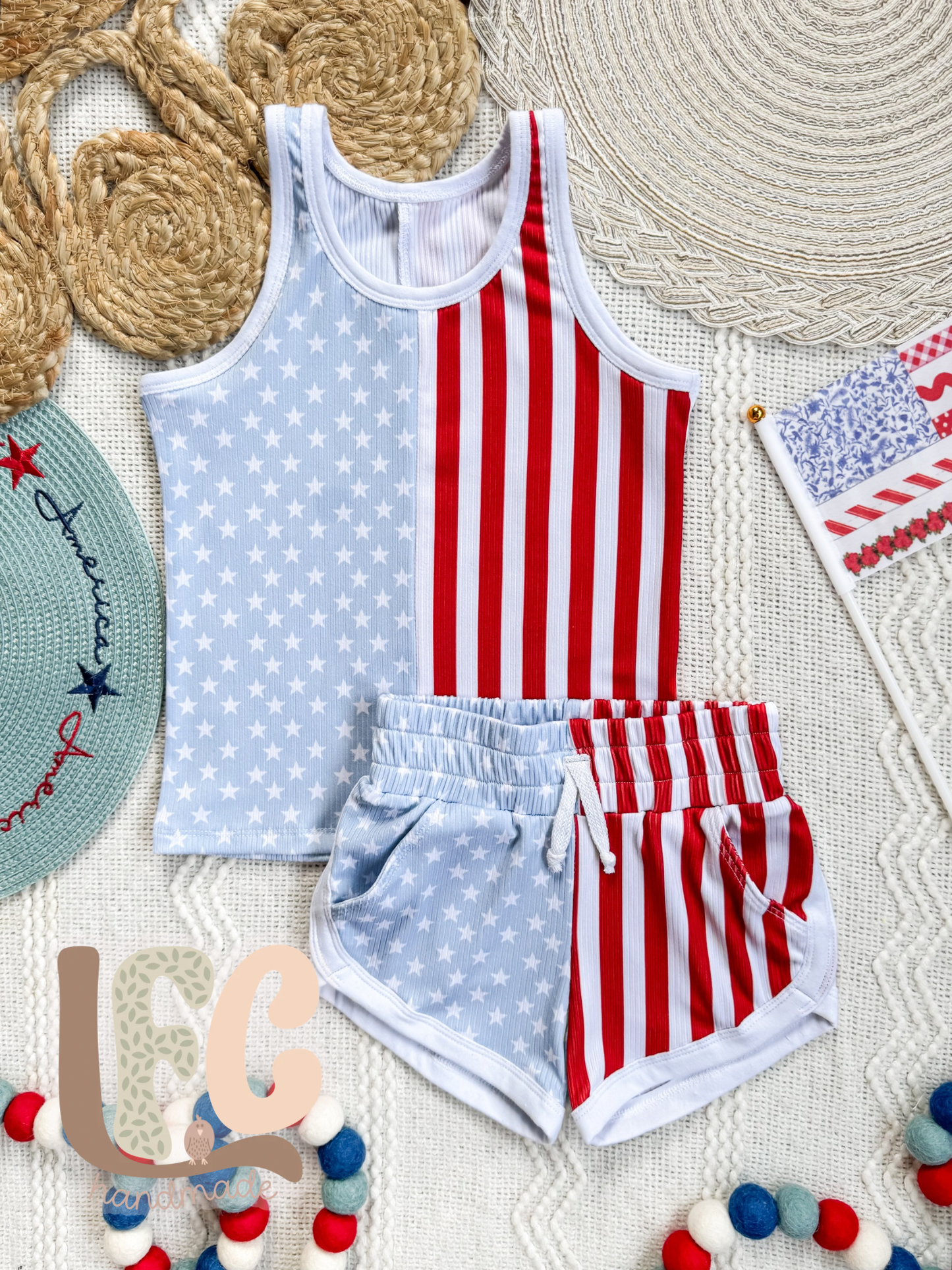 Stars & Stripes Relaxed Tank & Retro Shorties