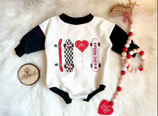 RTS - NB Love More Sweater Romper