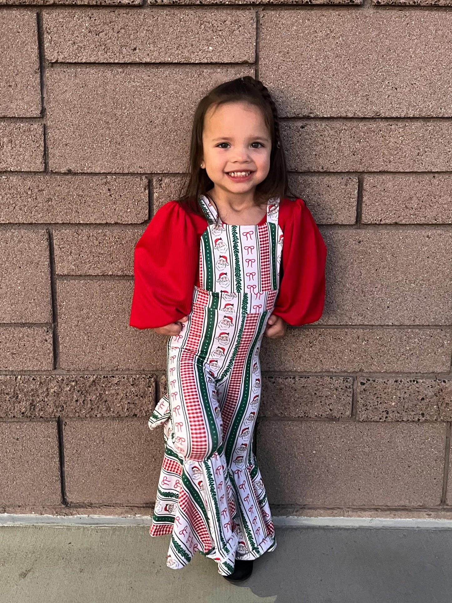 Cutesy Christmas Rosie Jumpsuit + Red Petal Leo