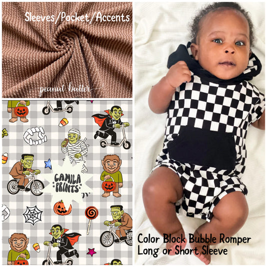 Monster Mash Hooded Pocket Romper