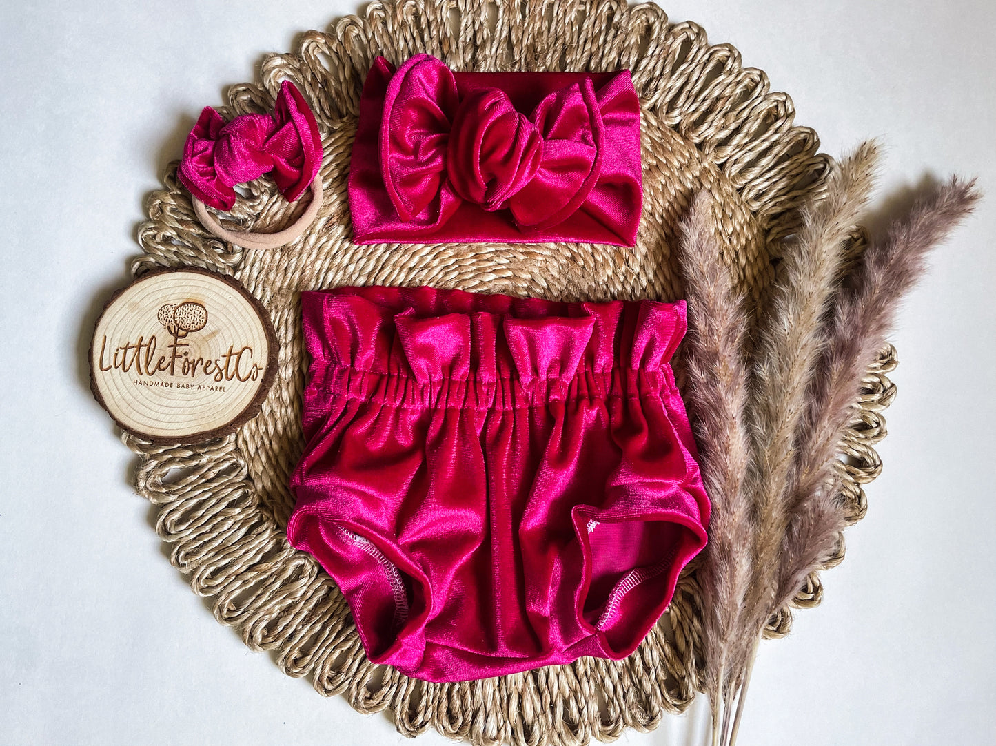 Hot Pink Velvet Bloomers & Bummies