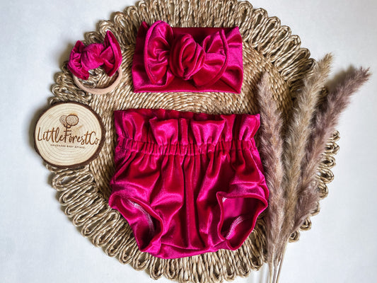 Hot Pink Velvet Bloomers & Bummies