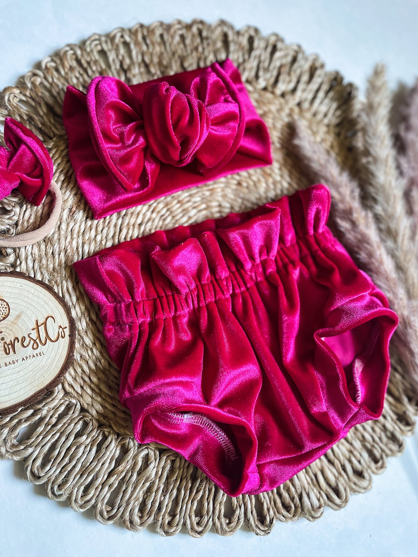 Hot Pink Velvet Bloomers & Bummies