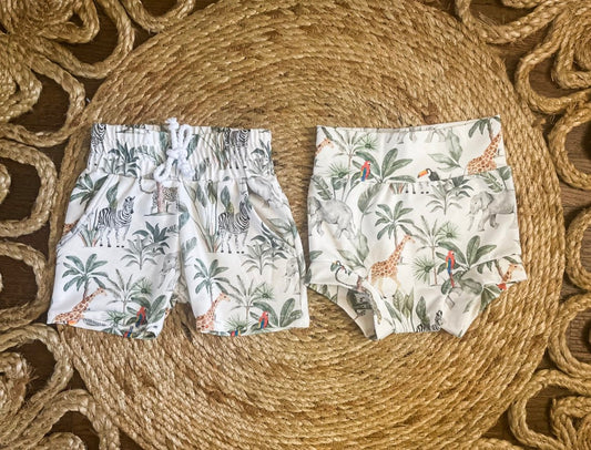 Animal Safari Bummies | Animal Safari Shorts | Wild One Bummies | Wild One Shorties | Wild One Outfit | Two Wild Bummies | Two Wild Shorts