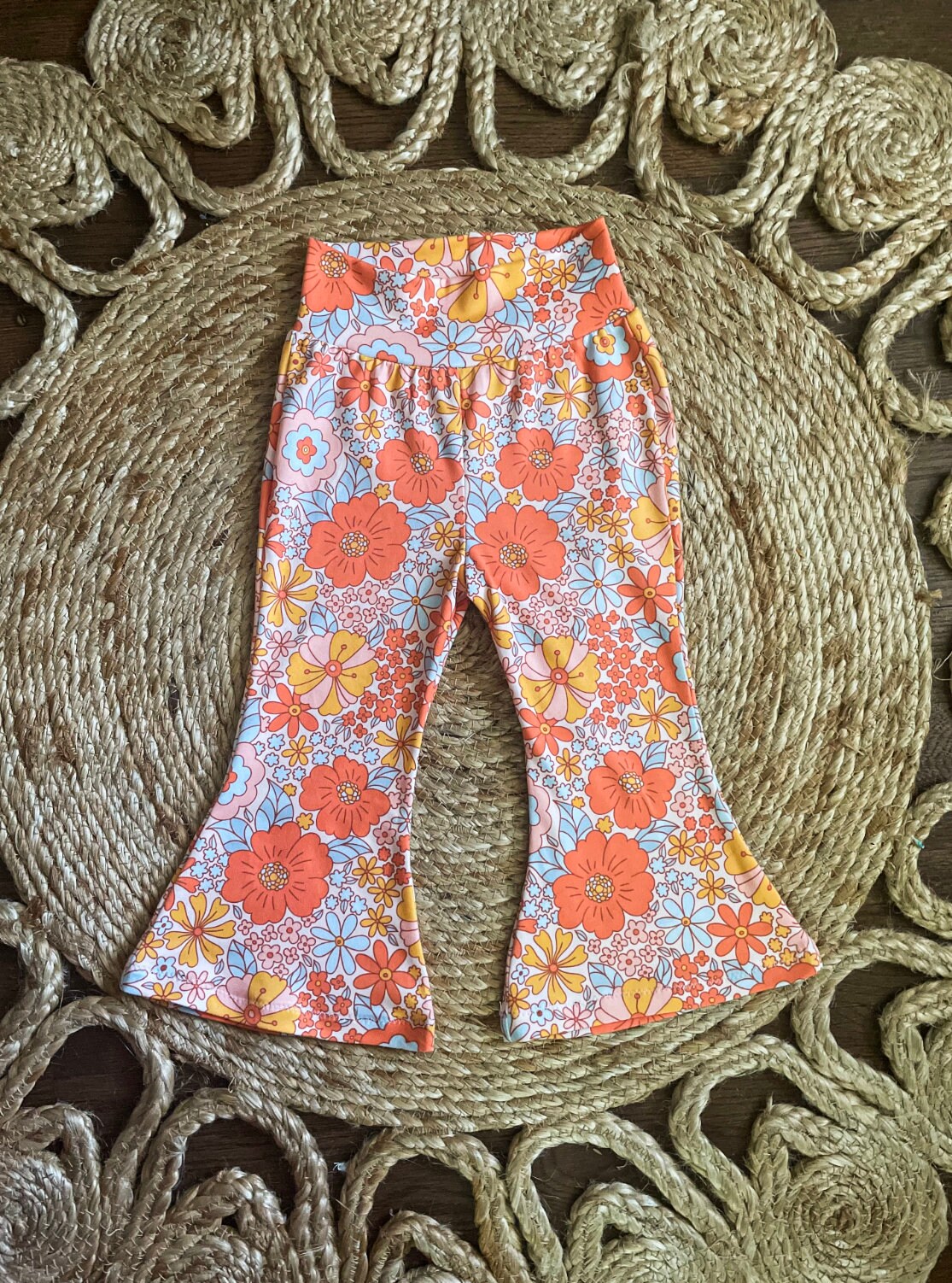 Floral Bells & Cable Knit Halter | Flare Leggings | Floral Bell Bottoms | Halter Top | 70’s Outfit | Groovy One Outfit | Two Groovy Outfit