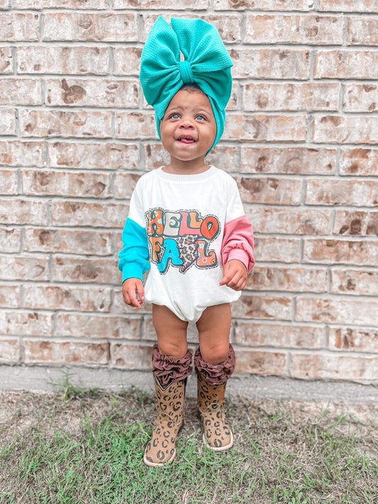 Hello Fall Color Block Sweater Romper | Sweater Romper | Fall Sweater Romper | Oversized Romper