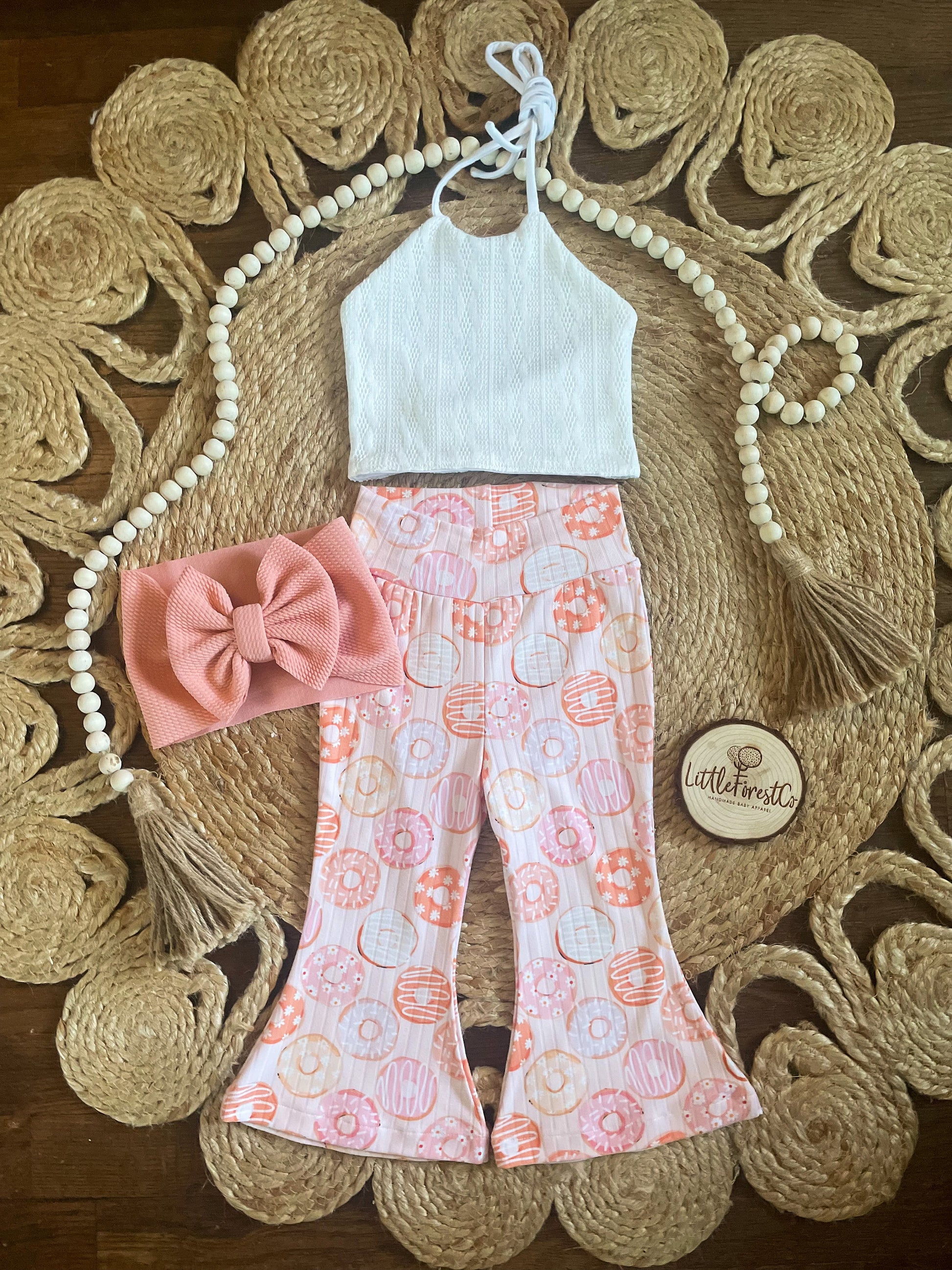 Donut Bell Bottoms & Halter | Sweet One Birthday Outfit | Donut Birthday Outfit | Donut Bells | Birthday Outfit | Two Sweet Birthday Outfit